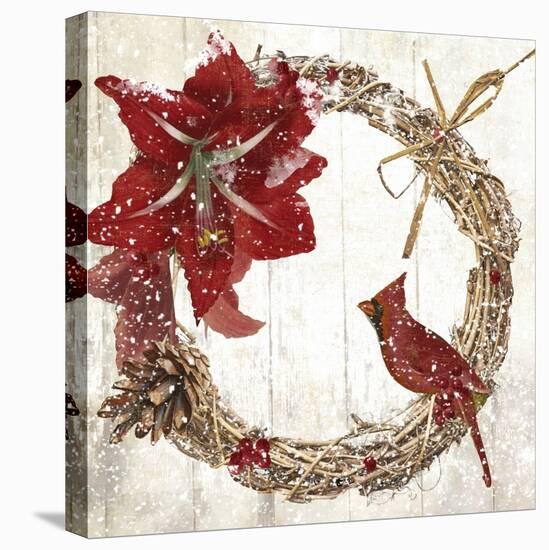 Cardinal Christmas II-Color Bakery-Stretched Canvas