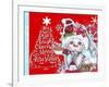 Cardinal Christmas Pal - Snowman - Tree Greeting-Sheena Pike Art And Illustration-Framed Giclee Print