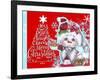 Cardinal Christmas Pal - Snowman - Tree Greeting-Sheena Pike Art And Illustration-Framed Giclee Print