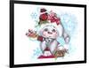 Cardinal Christmas Pal - Snowman-Sheena Pike Art And Illustration-Framed Giclee Print