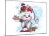 Cardinal Christmas Pal - Snowman-Sheena Pike Art And Illustration-Mounted Premium Giclee Print