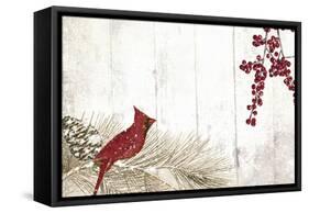 Cardinal Christmas V-Color Bakery-Framed Stretched Canvas