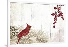 Cardinal Christmas V-Color Bakery-Framed Giclee Print