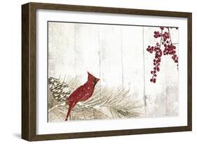 Cardinal Christmas V-Color Bakery-Framed Giclee Print