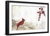 Cardinal Christmas V-Color Bakery-Framed Giclee Print