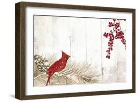 Cardinal Christmas V-null-Framed Giclee Print