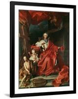 Cardinal De Bouillon (1643-1715) Opening the "Holy Door," 1708-Hyacinthe Rigaud-Framed Giclee Print