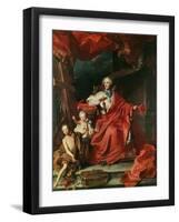 Cardinal De Bouillon (1643-1715) Opening the "Holy Door," 1708-Hyacinthe Rigaud-Framed Giclee Print
