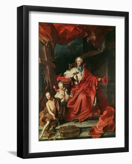 Cardinal De Bouillon (1643-1715) Opening the "Holy Door," 1708-Hyacinthe Rigaud-Framed Giclee Print