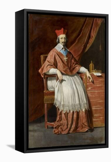 Cardinal De Richelieu-Philippe De Champaigne-Framed Stretched Canvas