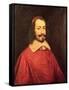 Cardinal Jules Mazarin Copy of a 17th Century Portrait-null-Framed Stretched Canvas