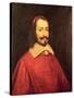 Cardinal Jules Mazarin Copy of a 17th Century Portrait-null-Stretched Canvas