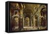 Cardinal Melchior De Polignac Visiting the Basilica of Saint Peter in Rome-Giovanni Paolo Panini-Framed Stretched Canvas