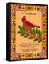 Cardinal Quilt-Mark Frost-Framed Stretched Canvas