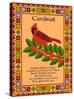 Cardinal Quilt-Mark Frost-Stretched Canvas