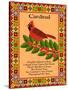 Cardinal Quilt-Mark Frost-Stretched Canvas