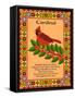 Cardinal Quilt-Mark Frost-Framed Stretched Canvas