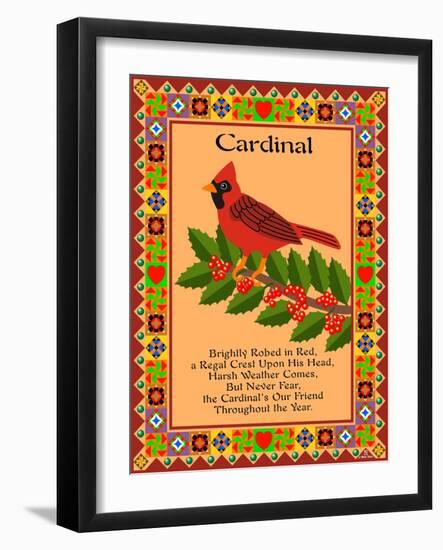 Cardinal Quilt-Mark Frost-Framed Giclee Print