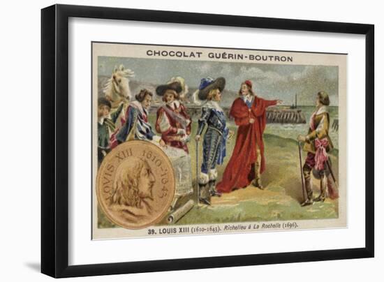 Cardinal Richelieu at the Siege of La Rochelle-null-Framed Giclee Print