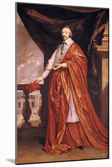 Cardinal Richelieu, French Prelate and Statesman, 1640-Philippe De Champaigne-Mounted Giclee Print