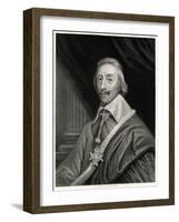 Cardinal Richelieu, French Prelate and Statesman, 19th Century-Richard Woodman-Framed Giclee Print