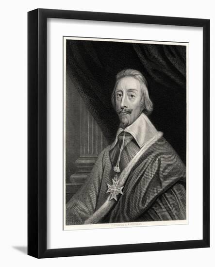 Cardinal Richelieu, French Prelate and Statesman, 19th Century-Richard Woodman-Framed Giclee Print