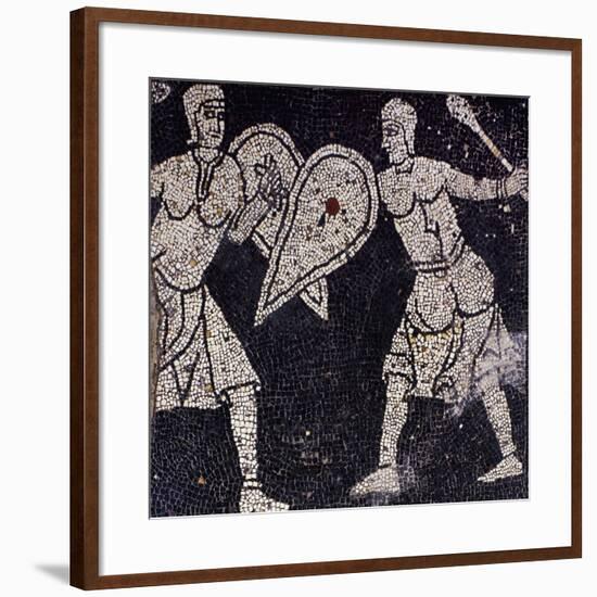 Cardinal Virtues, Allegory of the Fortress, Detail of Mosaic Floor-null-Framed Giclee Print