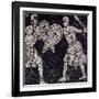 Cardinal Virtues, Allegory of the Fortress, Detail of Mosaic Floor-null-Framed Giclee Print