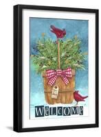 Cardinal Welcome Joy-Melinda Hipsher-Framed Giclee Print