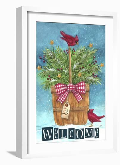 Cardinal Welcome Joy-Melinda Hipsher-Framed Giclee Print
