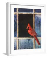 Cardinal Window-Chris Vest-Framed Art Print