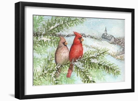 Cardinal Winter-Melinda Hipsher-Framed Giclee Print