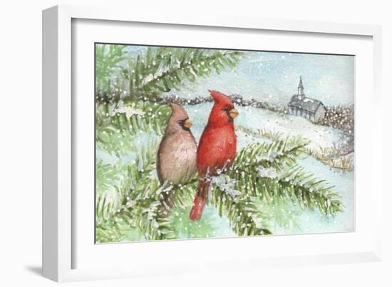 Cardinal Winter-Melinda Hipsher-Framed Giclee Print