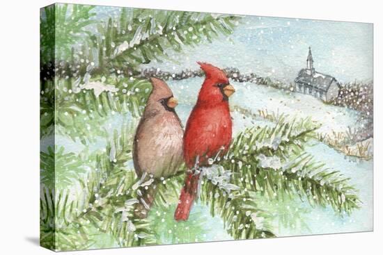 Cardinal Winter-Melinda Hipsher-Stretched Canvas