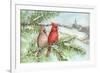 Cardinal Winter-Melinda Hipsher-Framed Giclee Print