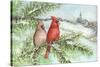 Cardinal Winter-Melinda Hipsher-Stretched Canvas