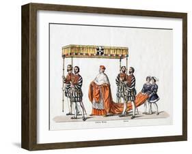 Cardinal Wolsey, Costume Design for Shakespeare's Play, Henry VIII, 19th Century-null-Framed Giclee Print