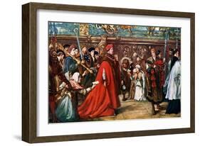 Cardinal Wolsey Going in Procession to Westminster Hall, 1887-John Gilbert-Framed Giclee Print
