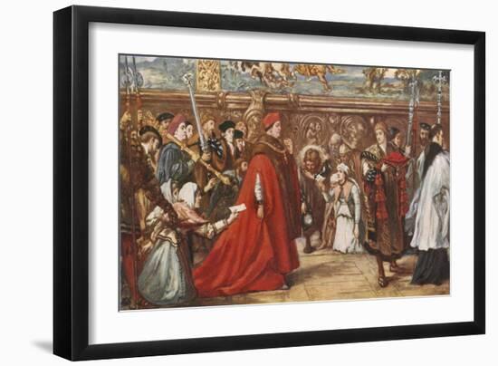 Cardinal Wolsey on His Way to Westminster Hall-Sir John Gilbert-Framed Giclee Print