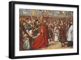 Cardinal Wolsey on His Way to Westminster Hall-Sir John Gilbert-Framed Giclee Print