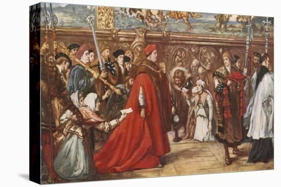 Cardinal Wolsey on His Way to Westminster Hall-Sir John Gilbert-Stretched Canvas