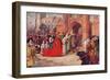 'Cardinal Wolsey possibly entering Hampton Court Palace', 1917-Unknown-Framed Giclee Print