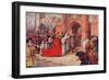 'Cardinal Wolsey possibly entering Hampton Court Palace', 1917-Unknown-Framed Giclee Print