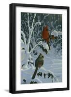 Cardinals and Brambles-Wilhelm Goebel-Framed Giclee Print
