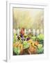 Cardinals in Pumpkin Patch-Sarah Davis-Framed Giclee Print