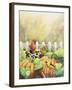 Cardinals in Pumpkin Patch-Sarah Davis-Framed Giclee Print