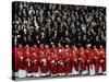 Cardinals, in Red, Participate in the Funeral Mass for Pope John Paul II-null-Stretched Canvas