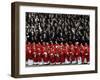 Cardinals, in Red, Participate in the Funeral Mass for Pope John Paul II-null-Framed Premium Photographic Print