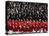 Cardinals, in Red, Participate in the Funeral Mass for Pope John Paul II-null-Stretched Canvas