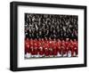 Cardinals, in Red, Participate in the Funeral Mass for Pope John Paul II-null-Framed Photographic Print